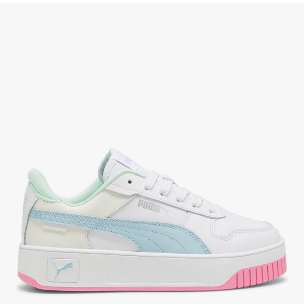 Puma Carina Steet Women's, Size 9, White and Light Blue Sneakers